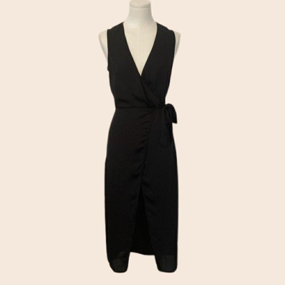 L’Academie Black Wrap Dress Size XS
